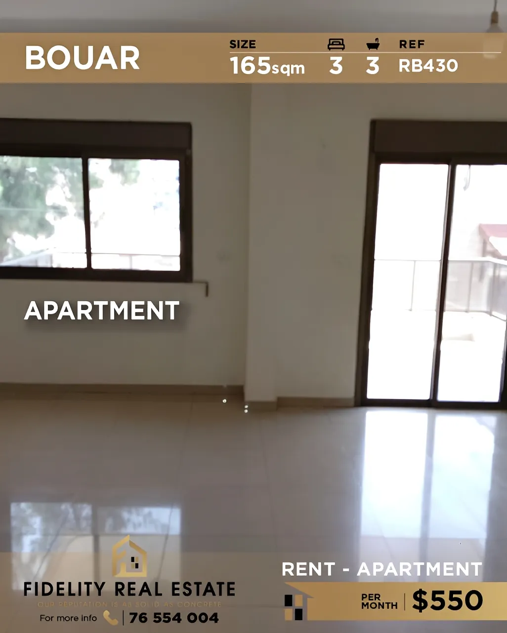 Apartment for rent in Bouar, Lebanon - 3 bed, 3 bath