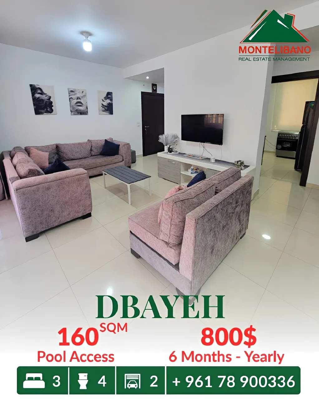Apartment for rent in Dbayeh