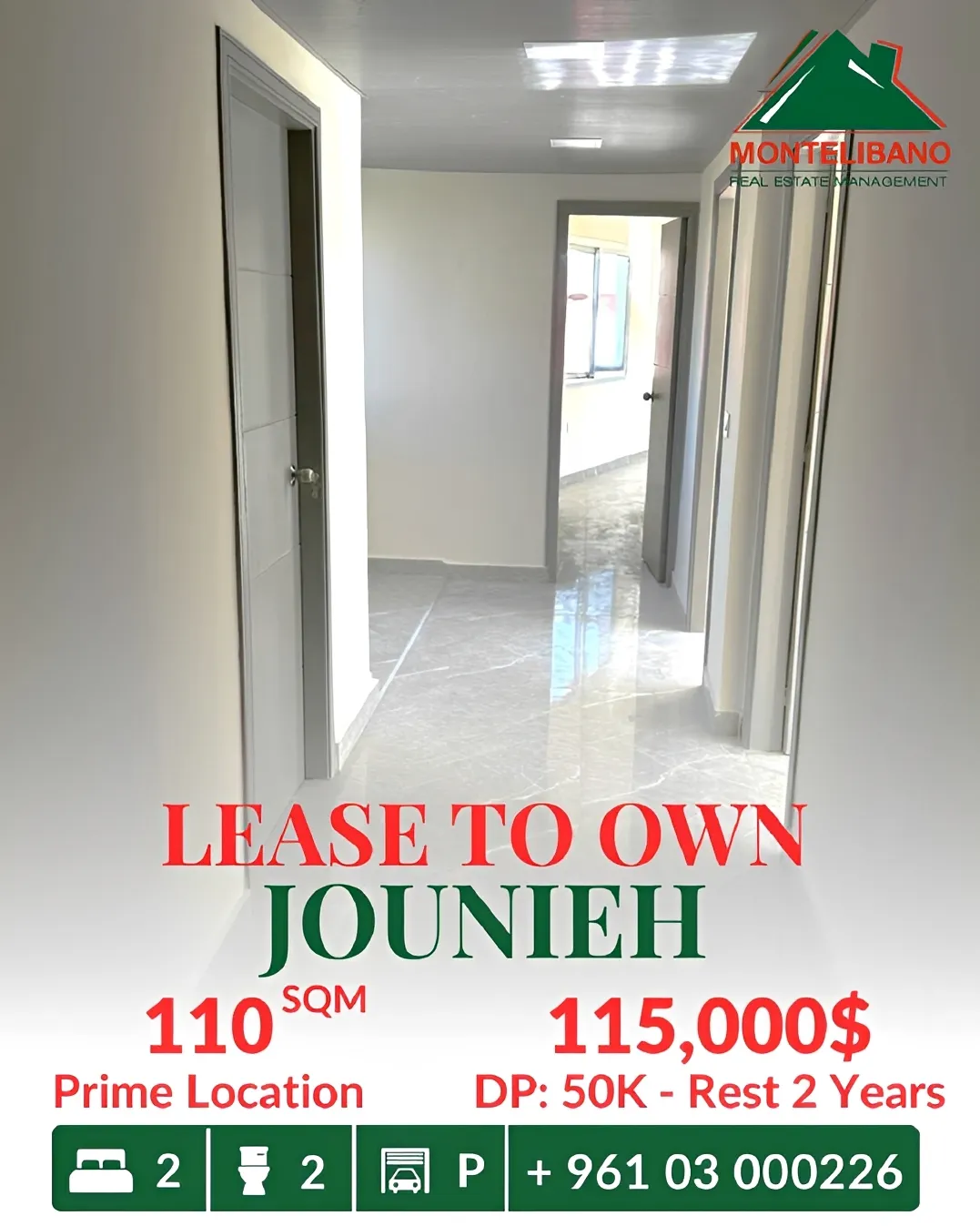 Apartment for sale in Jounieh, Lebanon - 2 bed, 2 bath