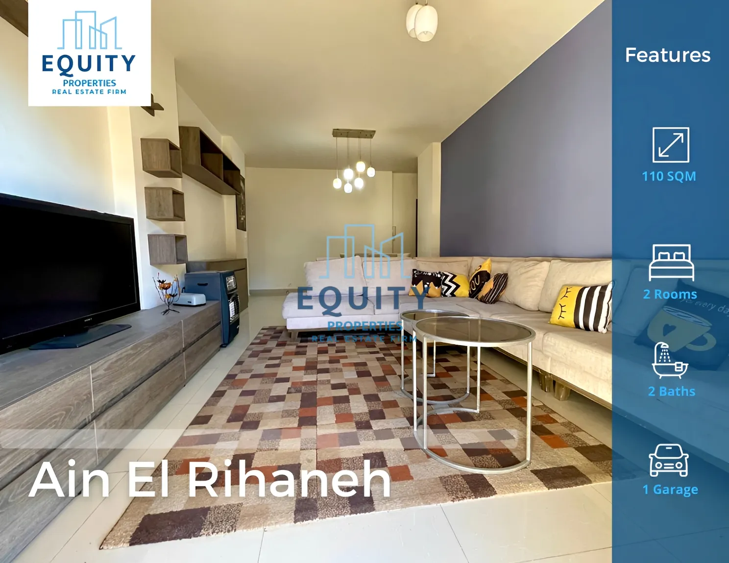 Apartment for sale in Ain El Rihaneh, Lebanon - 2 bed, 2 bath