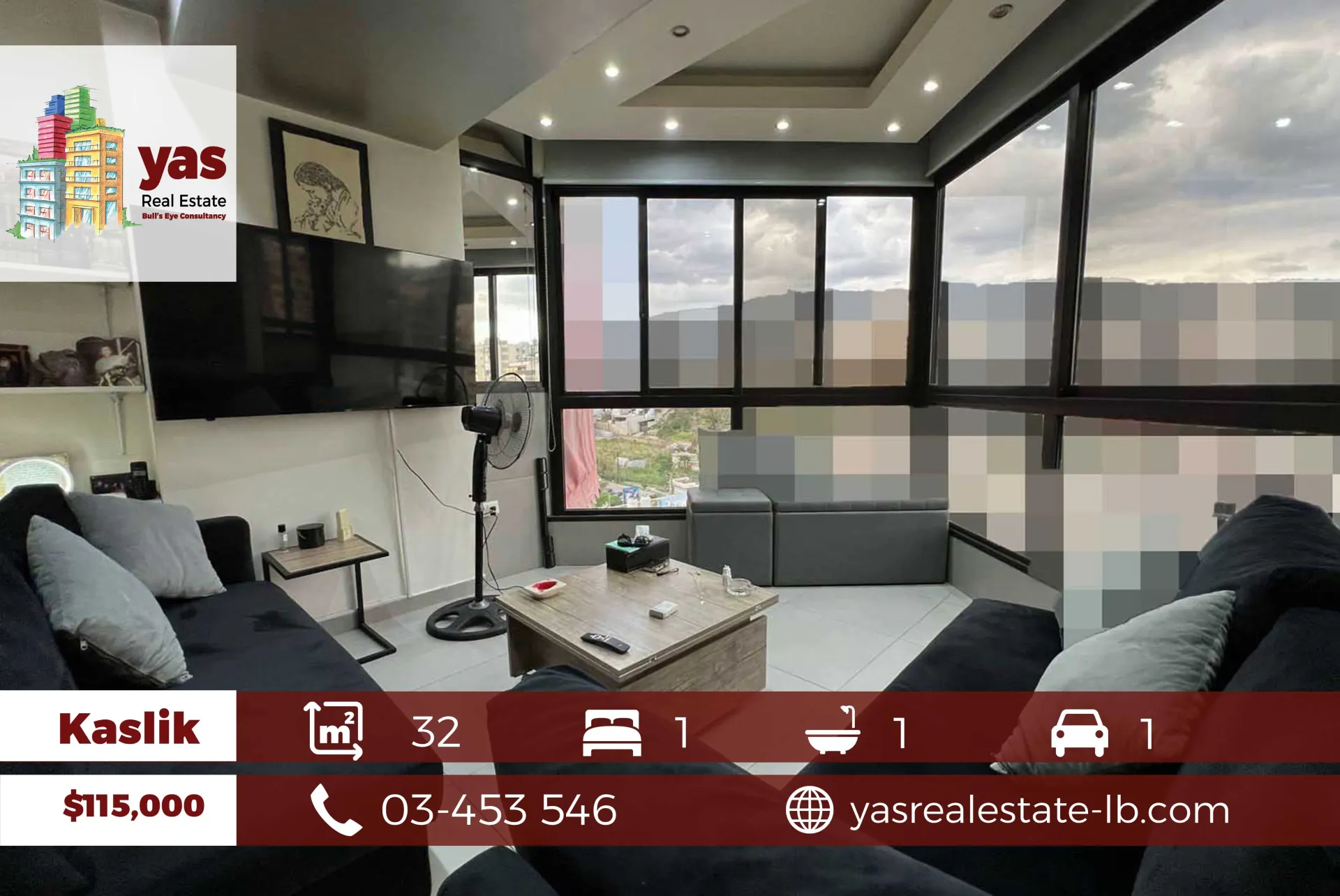 Chalet for Sale in Kaslik - 1 bed, 1 bath