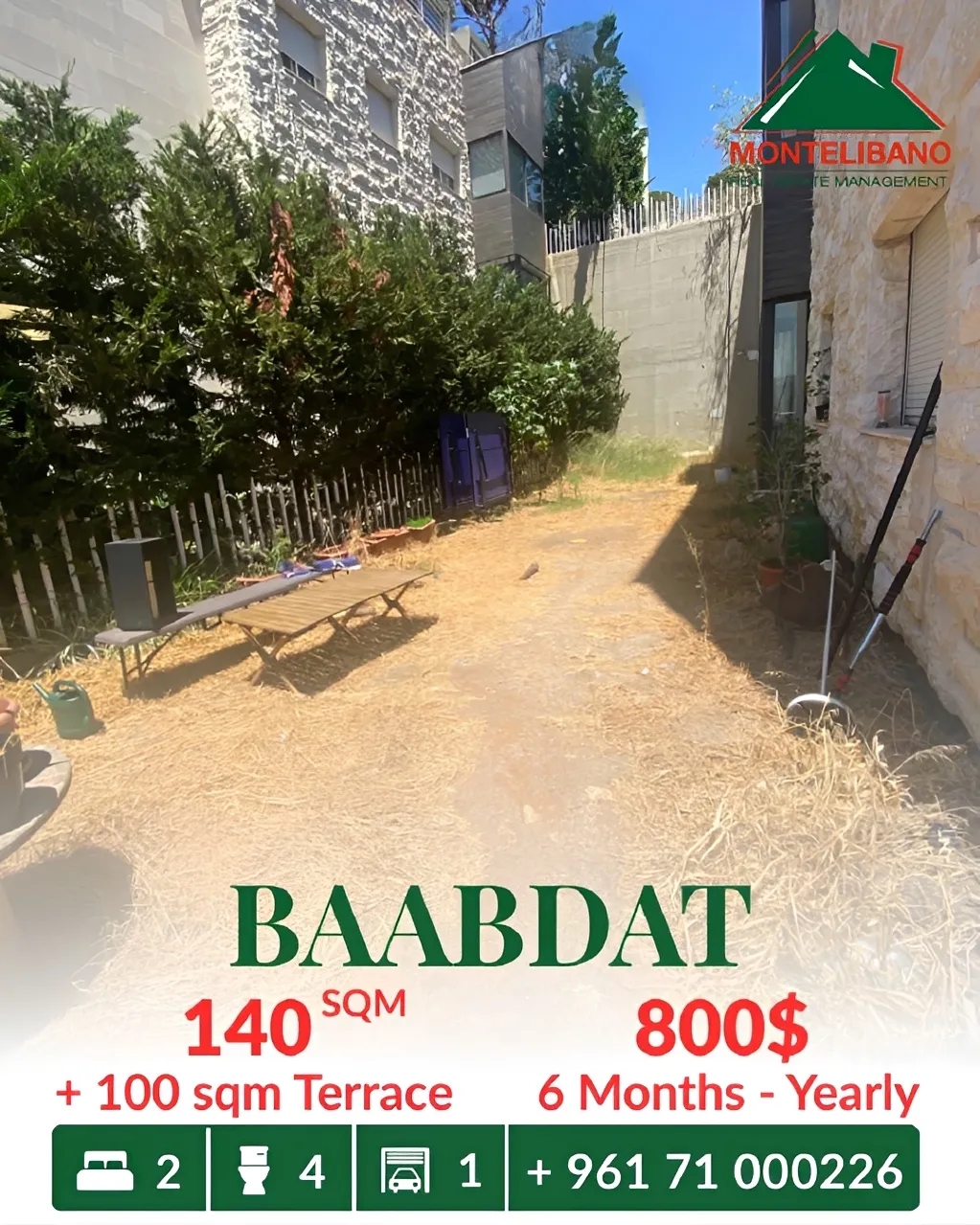 Apartment for rent in Baabdat, Lebanon