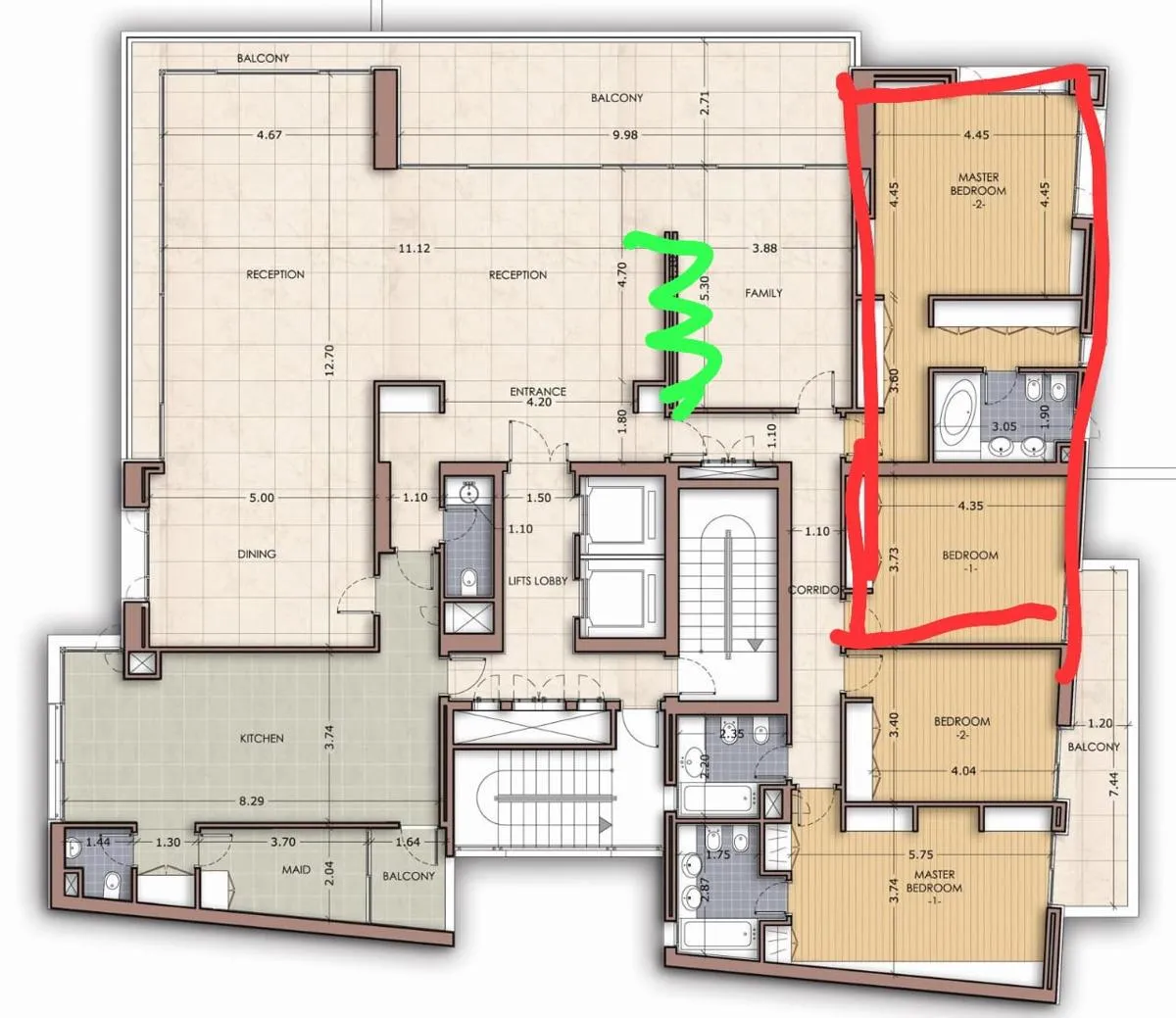 Apartment for Sale in Saifi Village - 4 bed, 5 bath