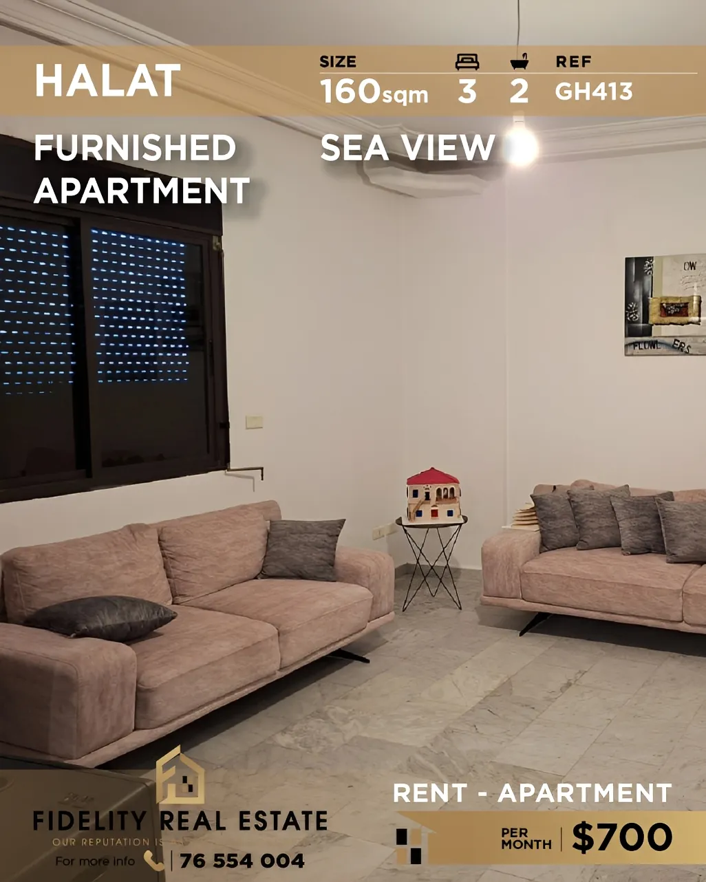 Apartment for rent in Halat, Lebanon - 3 bed, 2 bath