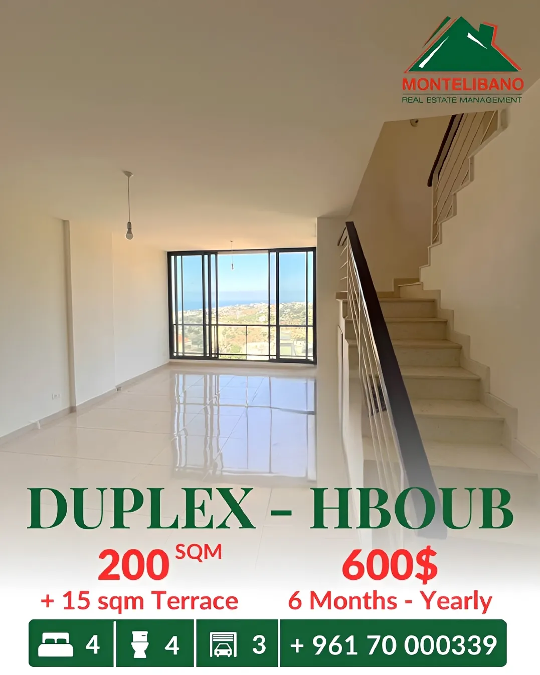 Apartment for rent in Habboub, Lebanon