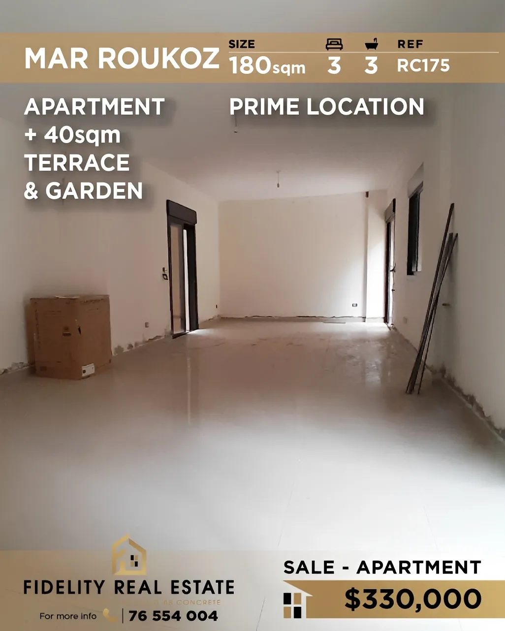 Apartment for sale in Mar Roukouz, Lebanon