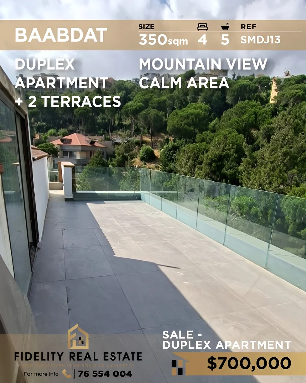 Duplex for sale in Baabdat, Lebanon - 4 bed, 5 bath
