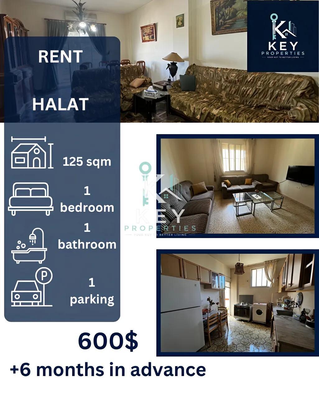 Apartment for rent in Halat, Lebanon