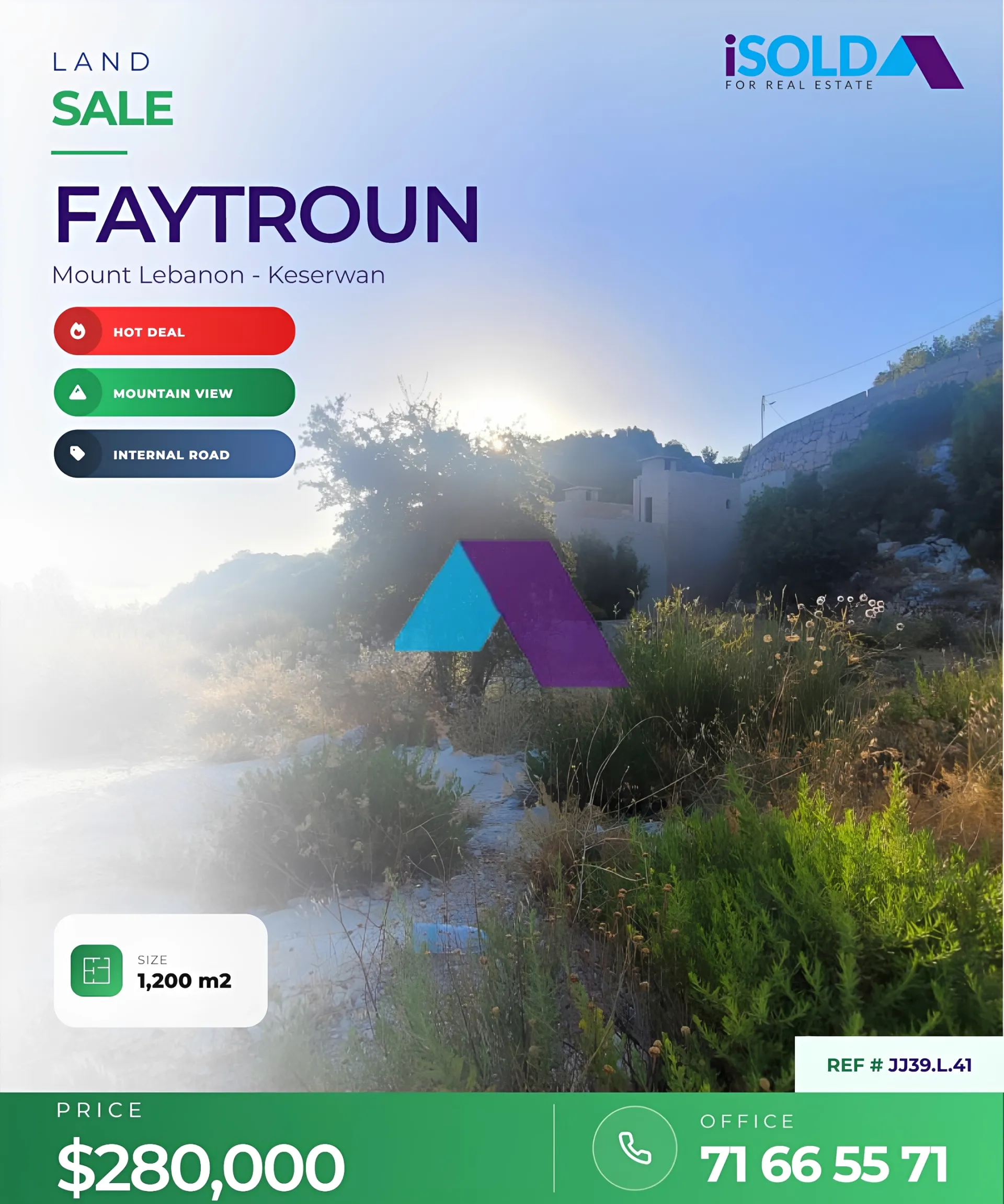 Land for sale in Faitroun, Lebanon