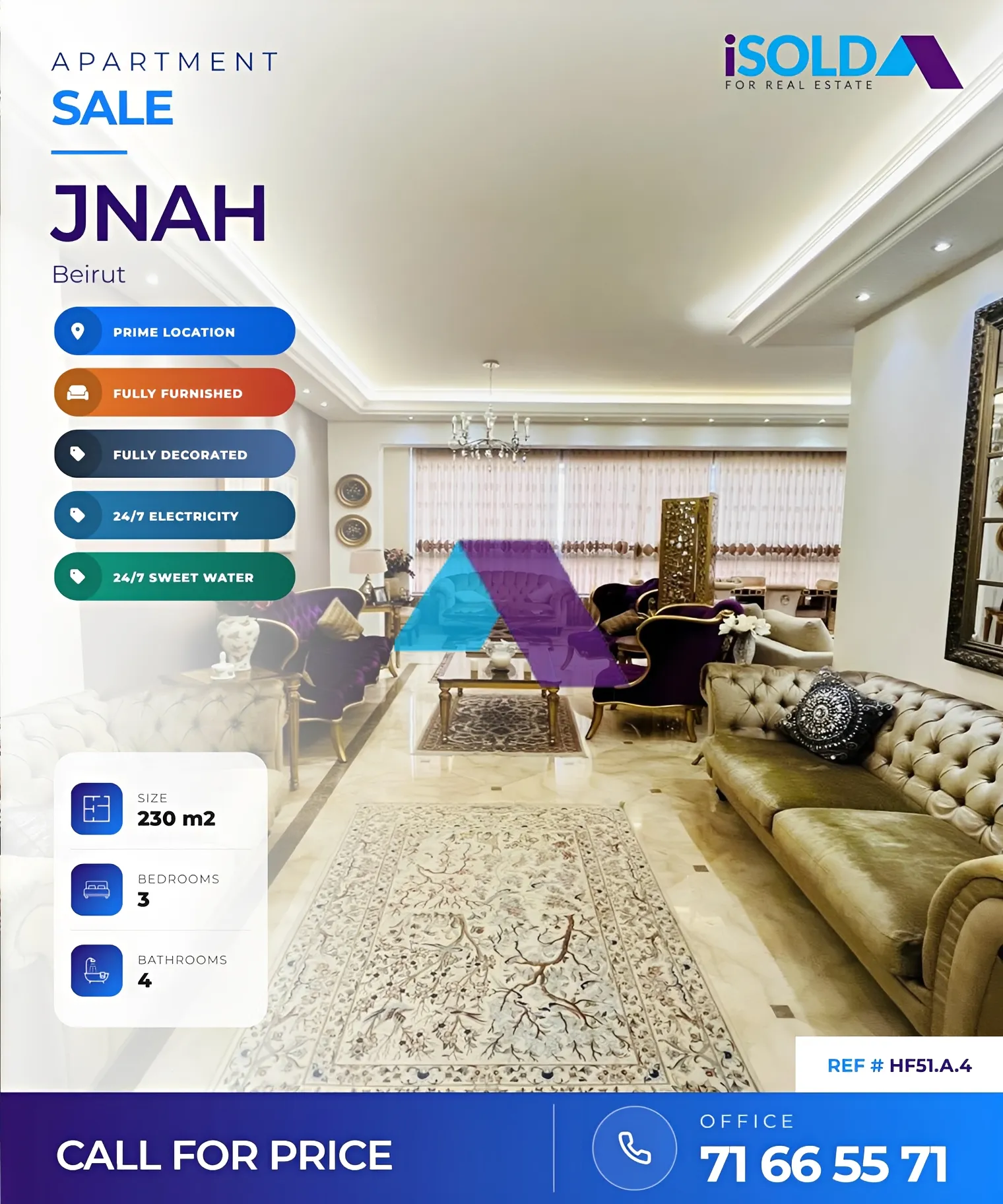 Apartment for sale in Jnah