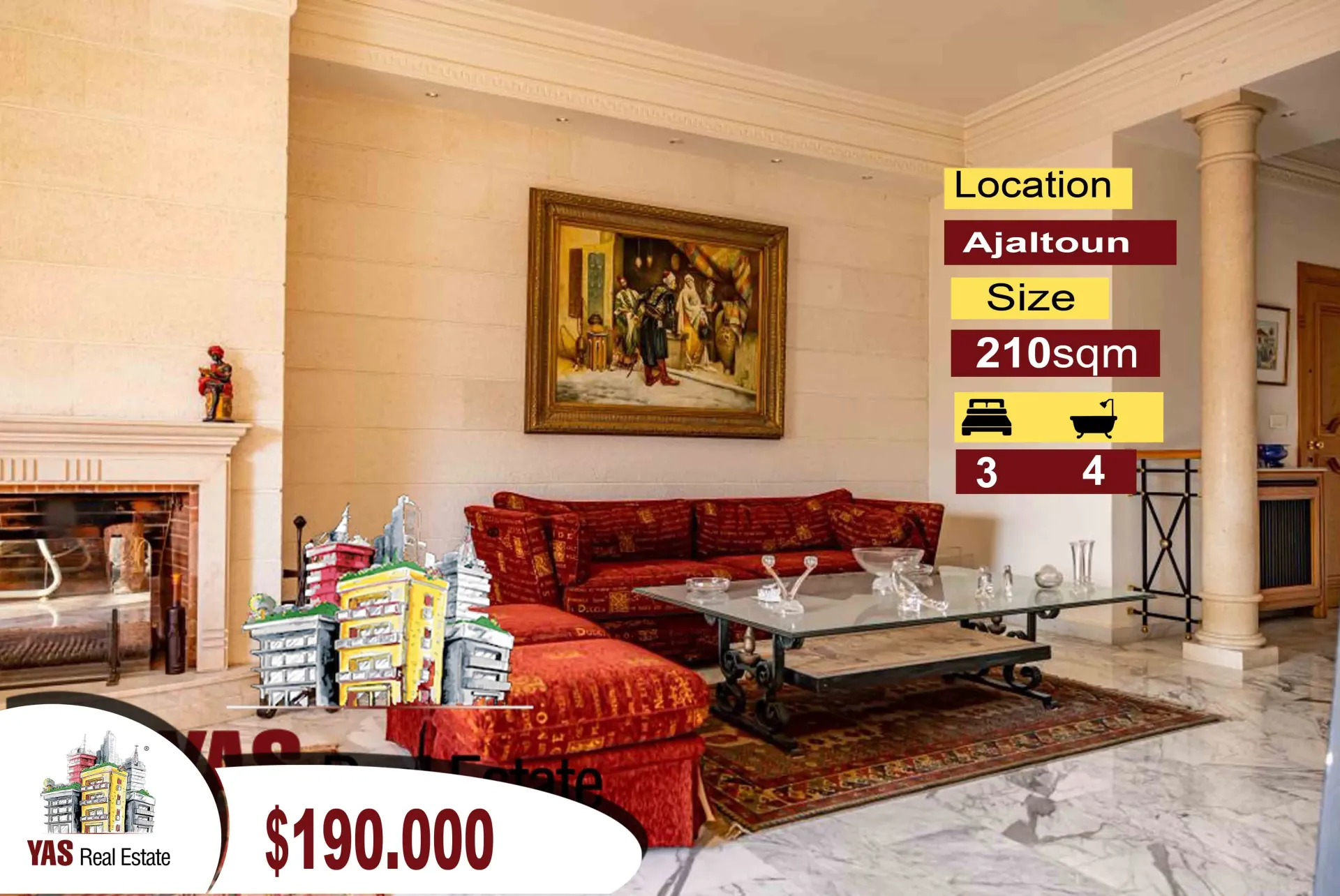 Apartment for Sale in Ajaltoun