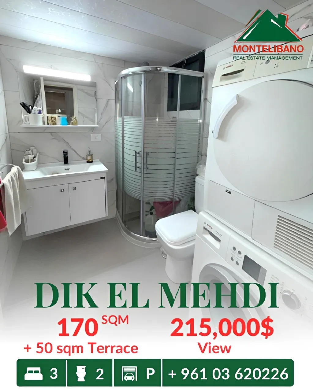 Apartment for sale in Dik El Mehdi, Lebanon