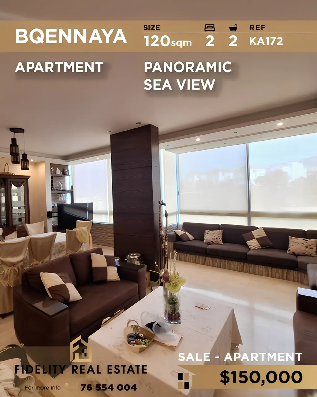 Apartment for Sale in Bqennaya, Lebanon