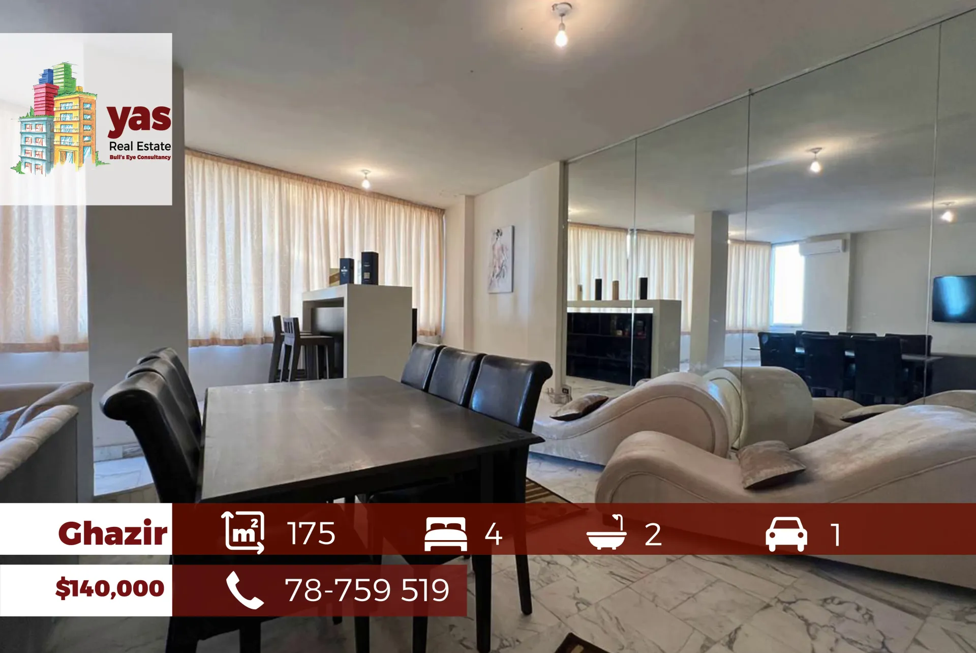 Apartment for Sale in Ghazir - 3 bed, 2 bath