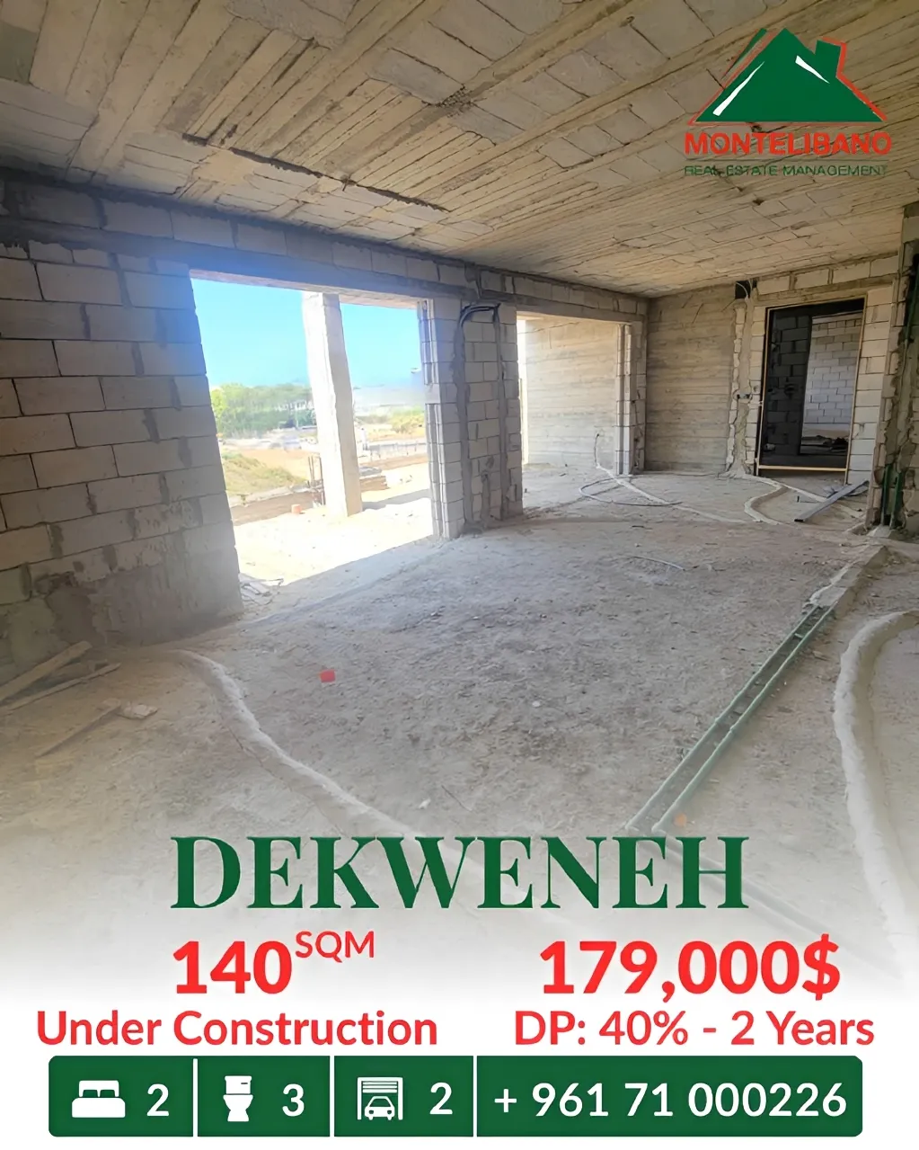 Apartment for sale in Dekwaneh, Lebanon