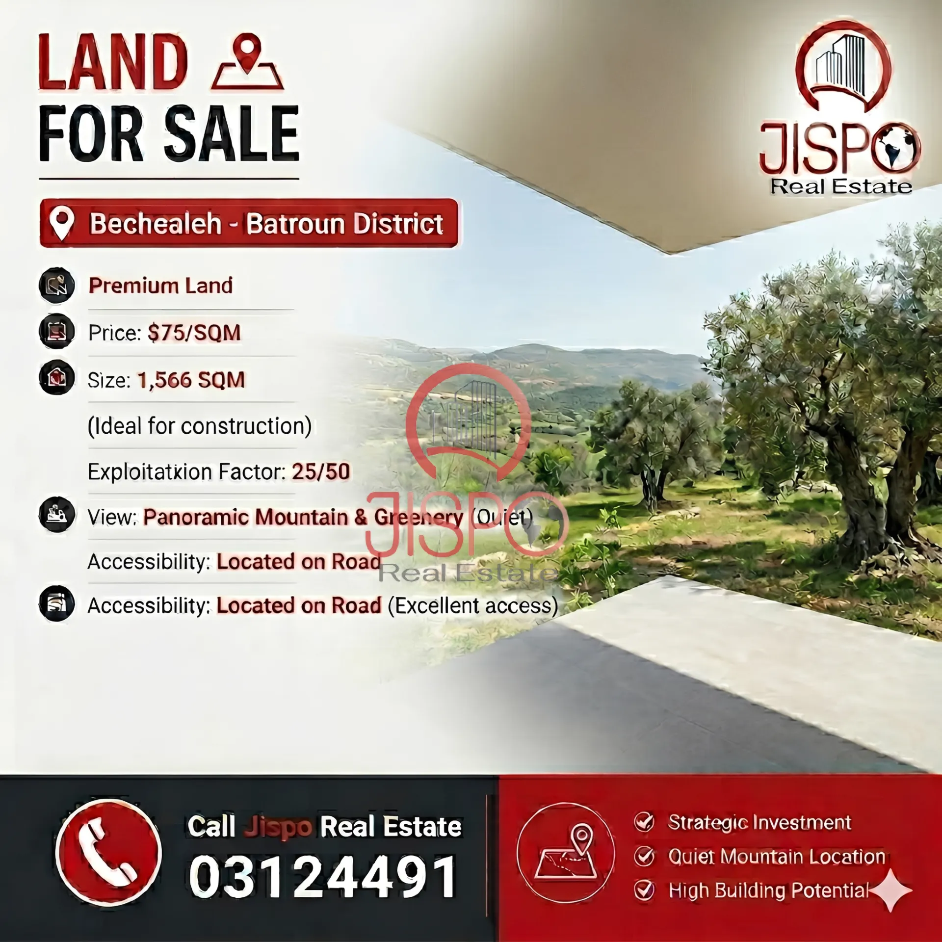 Land for Sale in Batroun