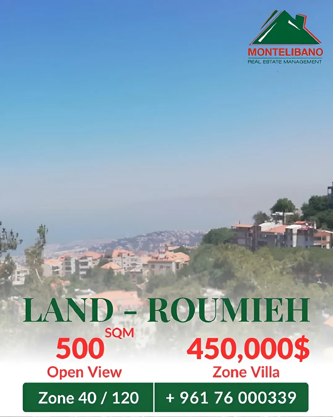 Residential Land for sale in Roumieh, Lebanon