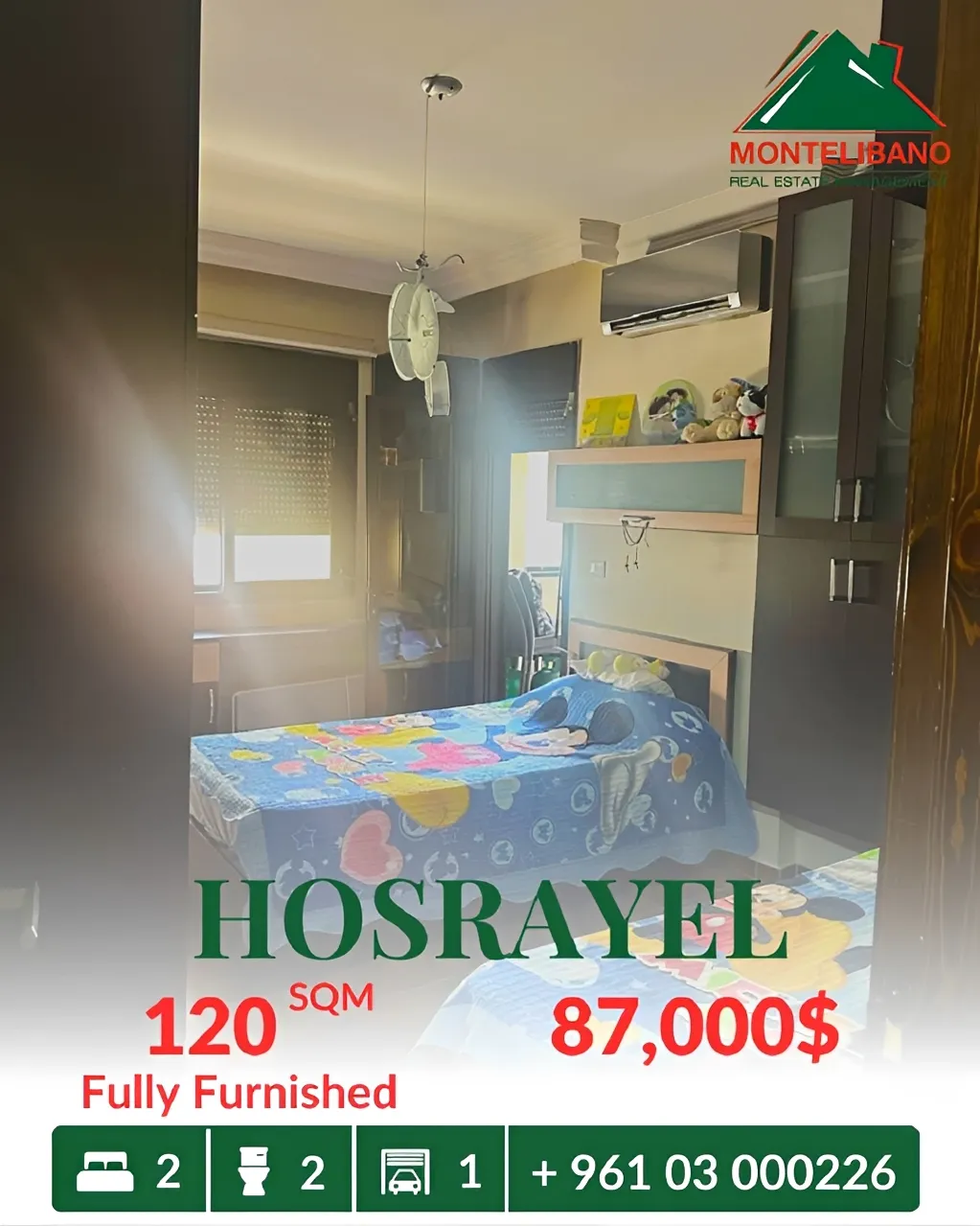 Apartment for sale in Hosrayel, Lebanon