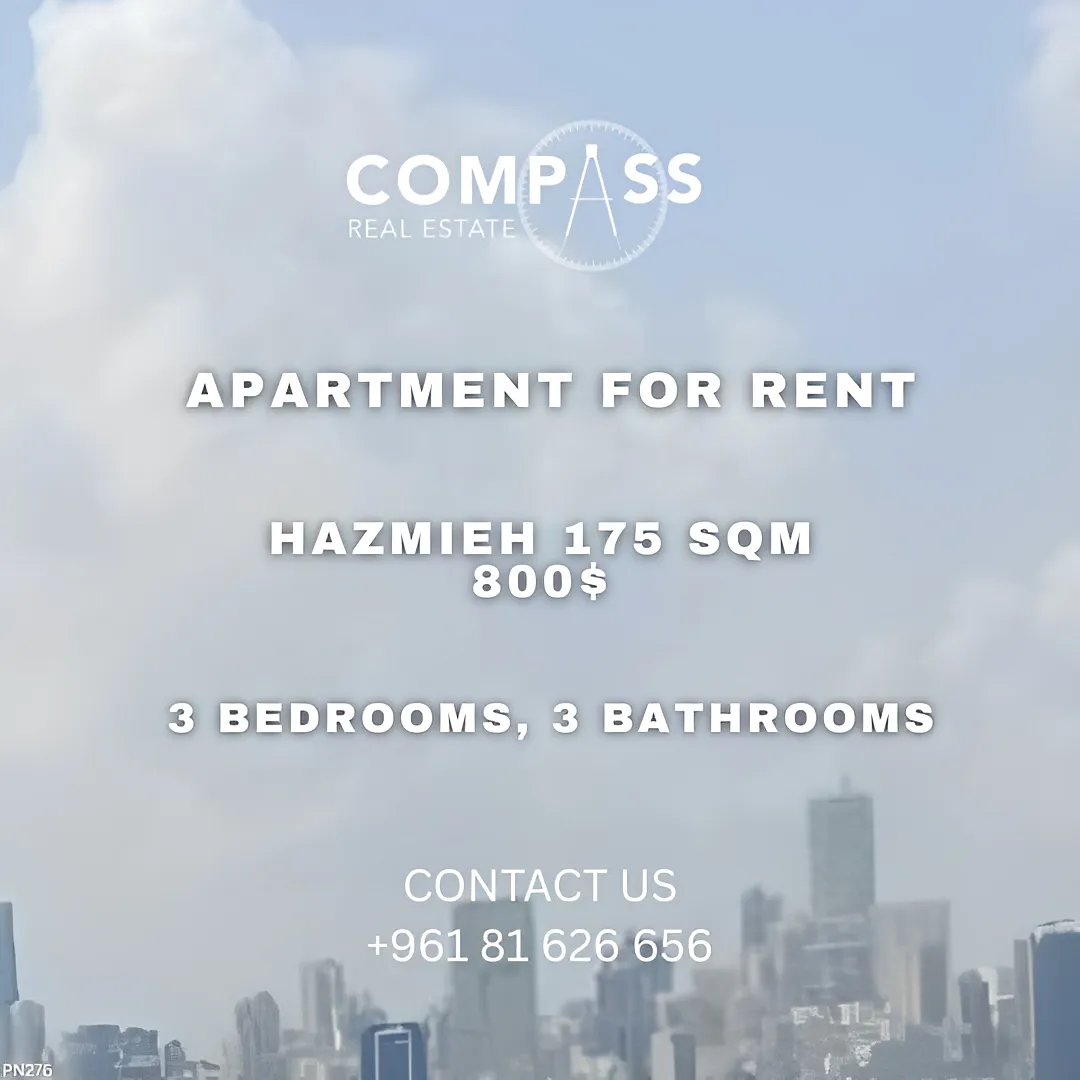 Apartment for rent in Hazmieh, Lebanon