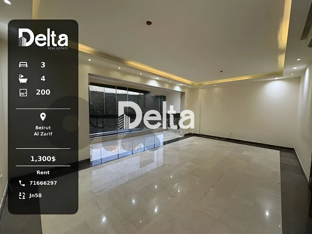 Apartment for rent in Zarif, beirut, lebanon - 3 bed, 4.0 bath