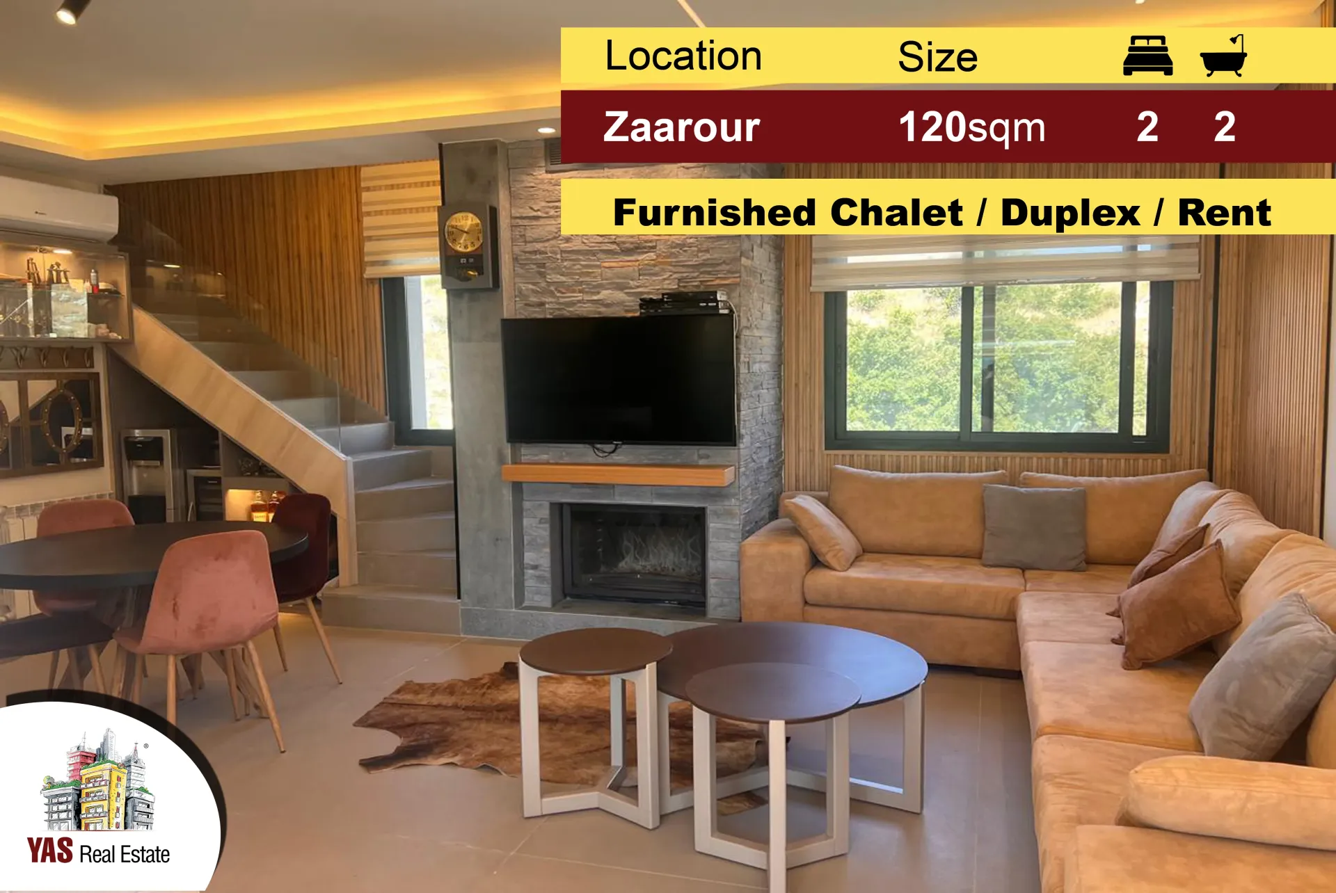 Chalet for rent in Zaarour