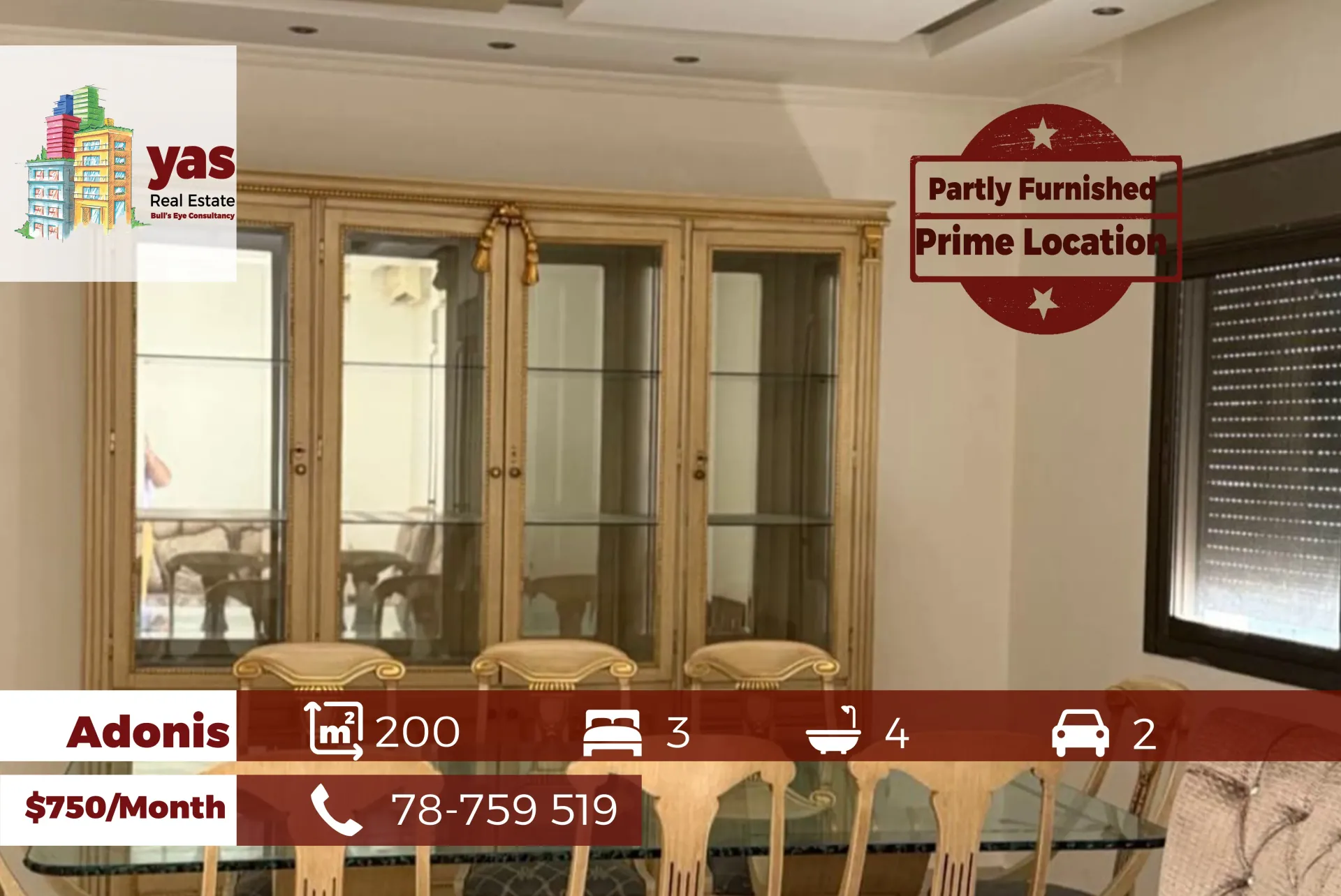 Apartment for Rent in Adonis - 3 bed, 4 bath