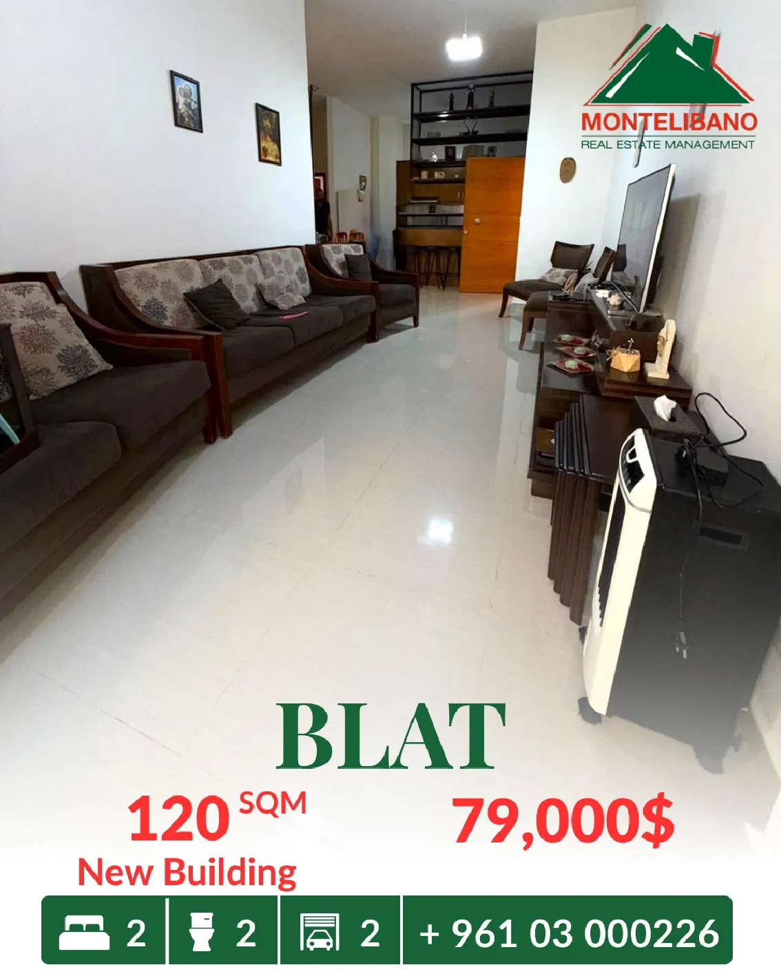 Apartment for sale in Blat, Lebanon