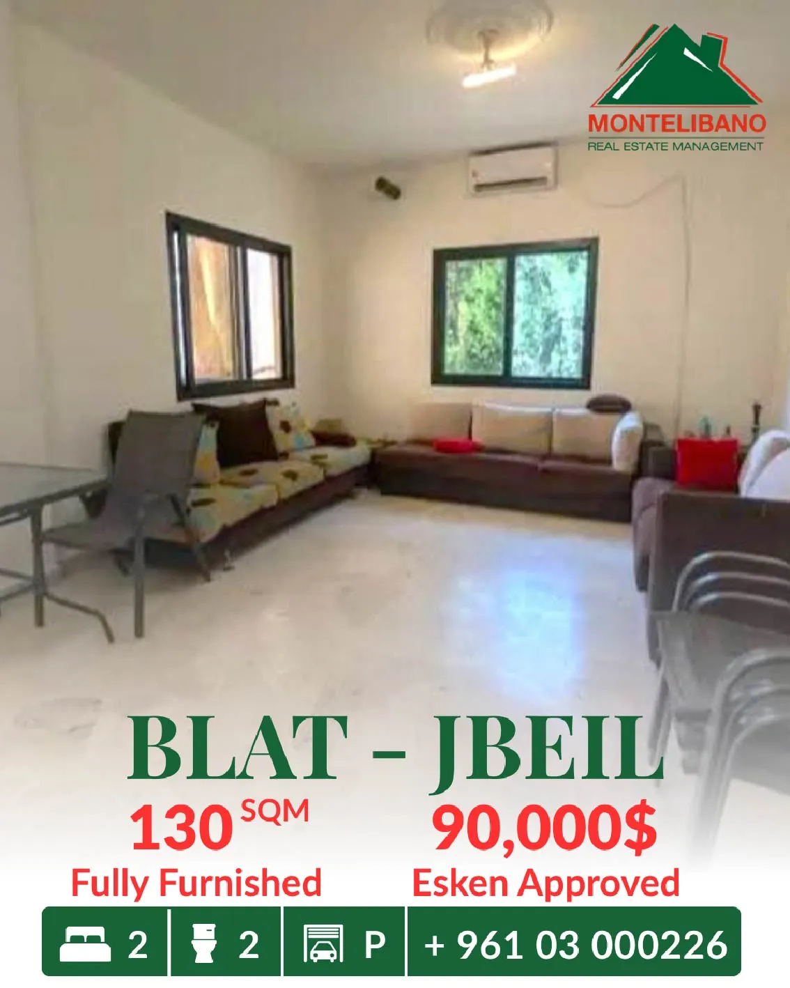 Apartment for sale in Blat, Lebanon
