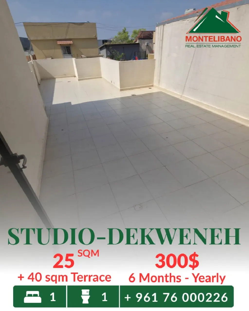 Studio for rent in Dekwaneh, Lebanon