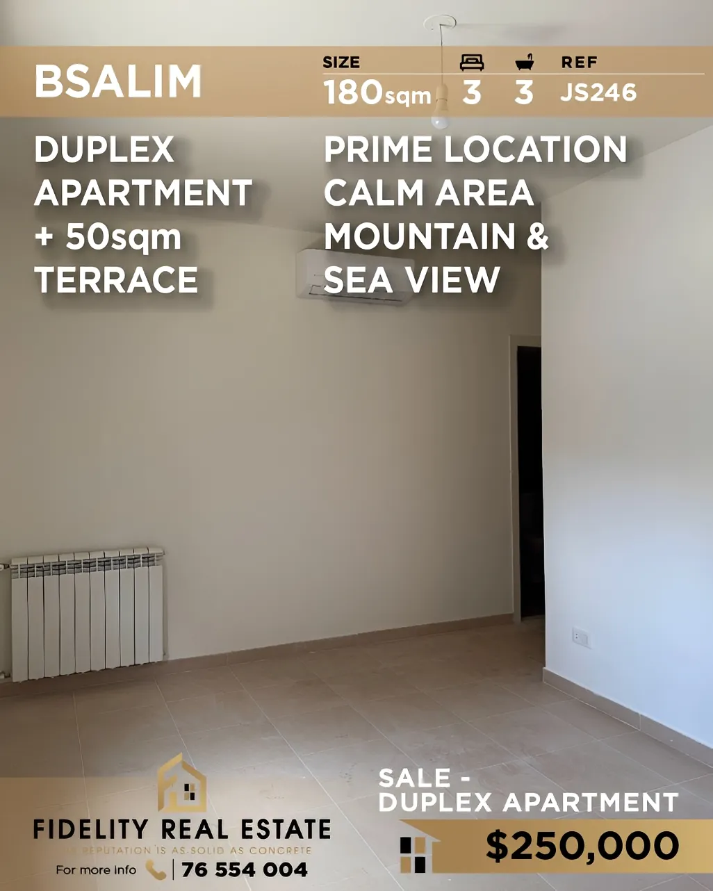 Duplex for sale in Bsalim, Lebanon - 3 bed, 3 bath