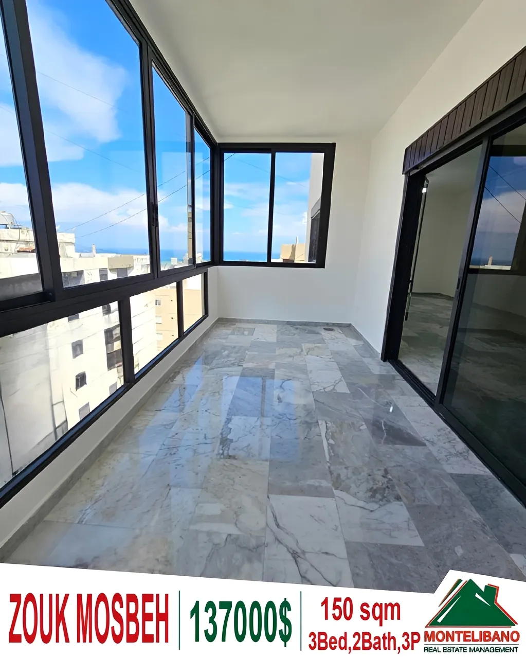 Apartment for sale in Zouk Mosbeh, Lebanon - 3 bed, 2 bath