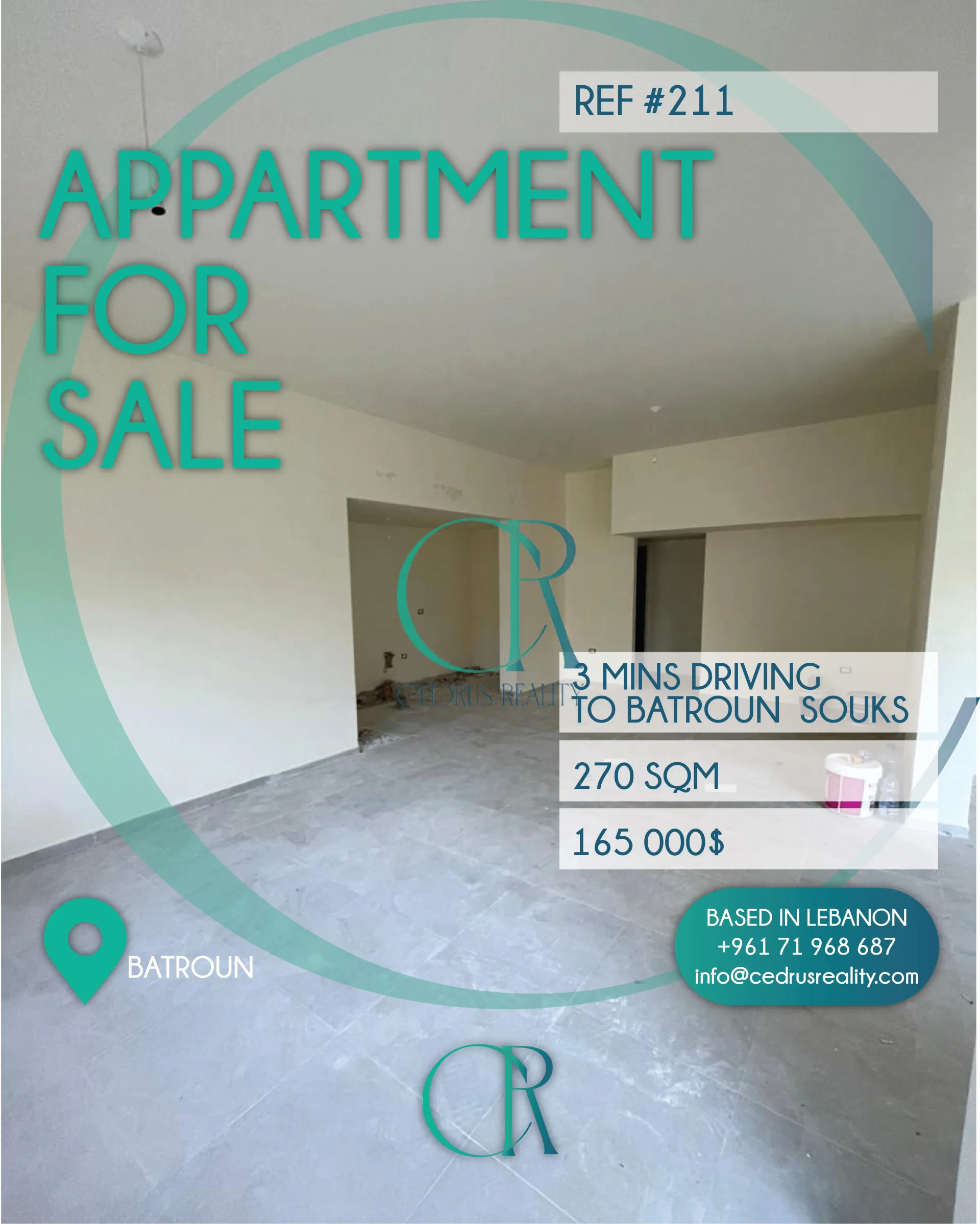 Apartment for sale in Batroun, Lebanon