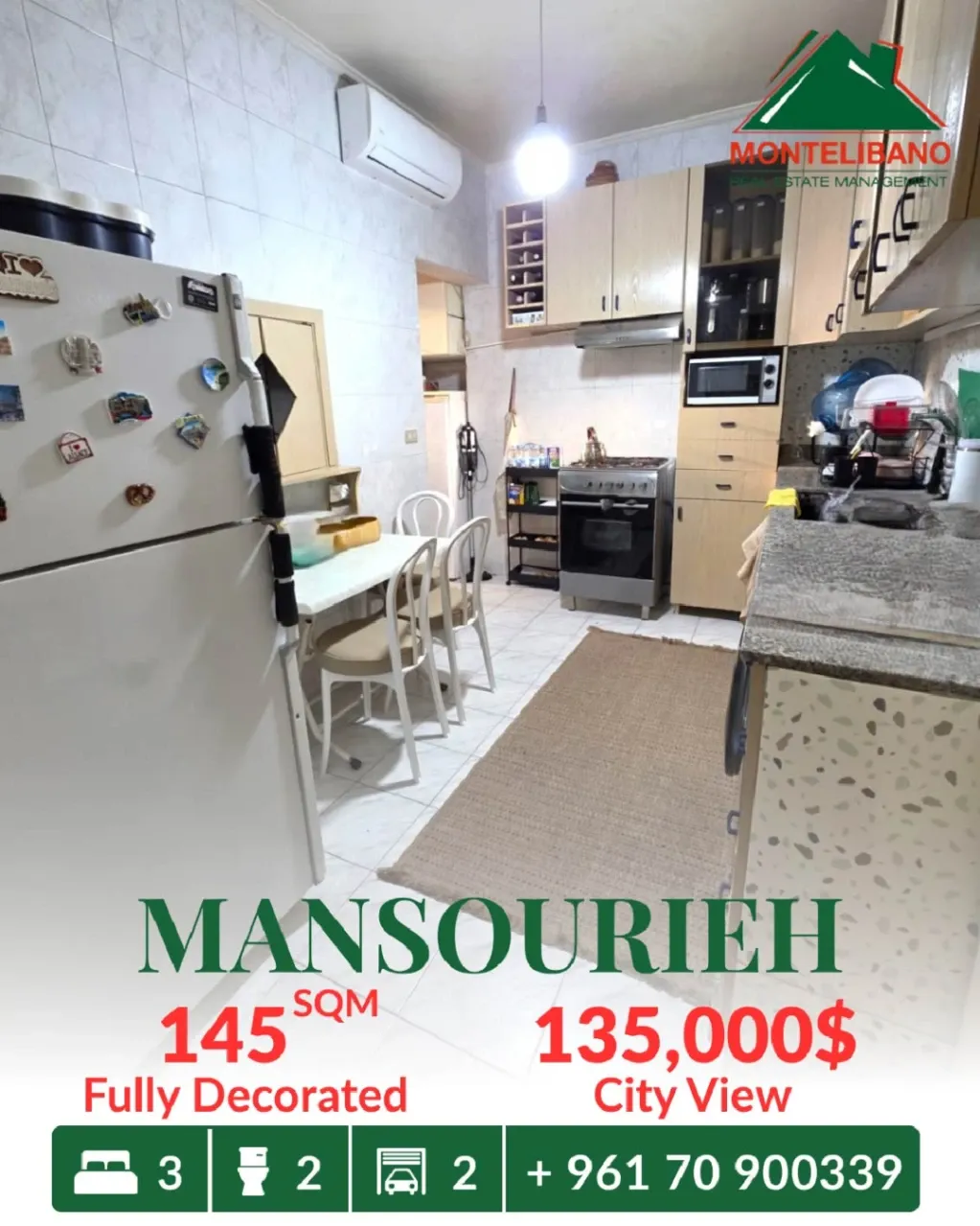 Apartment for sale in Mansourieh, Lebanon