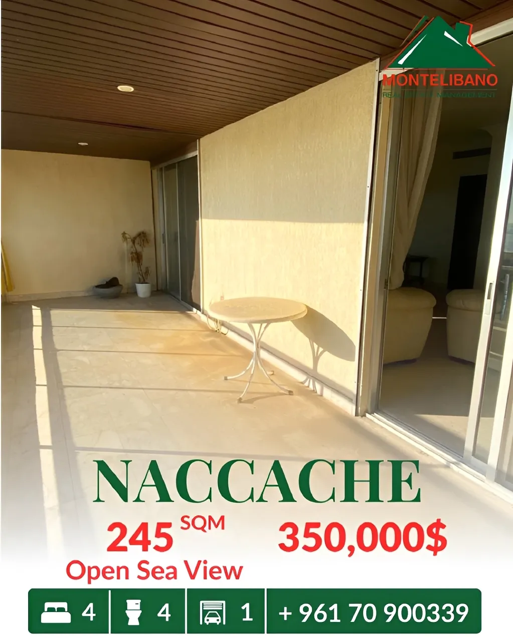 Apartment for sale in Naccache, Lebanon - 4 bed, 4 bath
