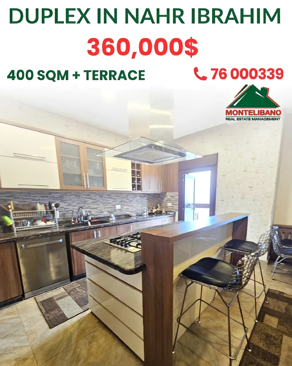 Duplex for sale in Nahr Ibrahim, Lebanon