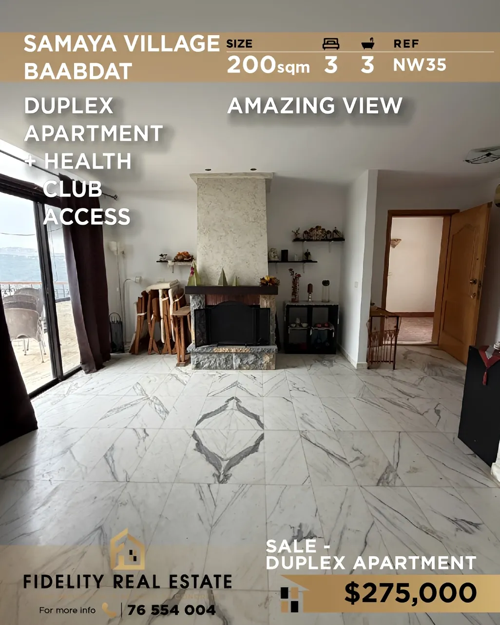 Duplex for sale in Baabdat, Lebanon - 3 bed, 3 bath