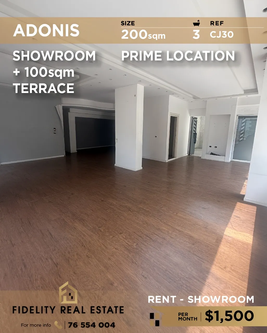 Showroom for rent in Adonis, Lebanon