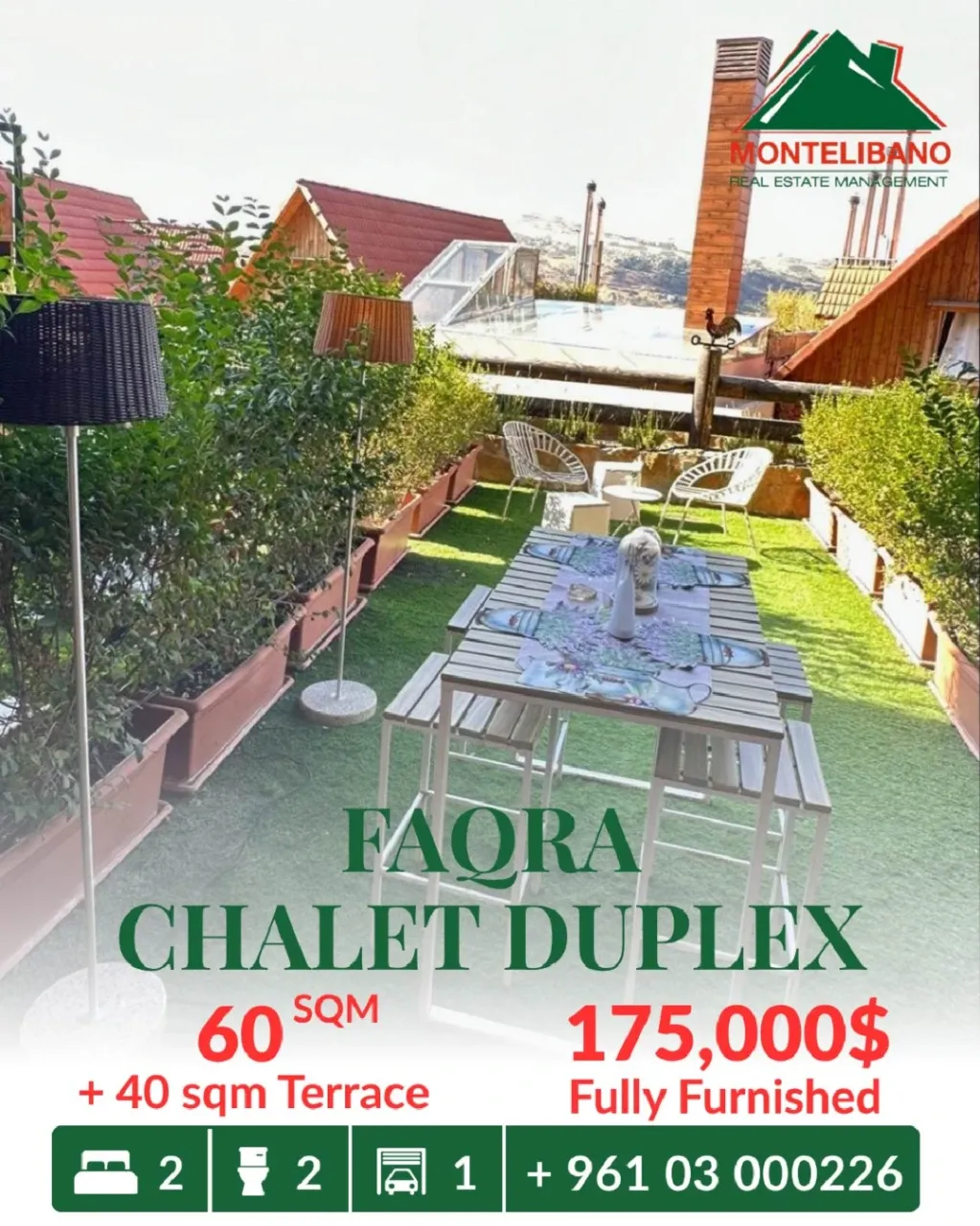 Chalet for sale in Faqra, Lebanon