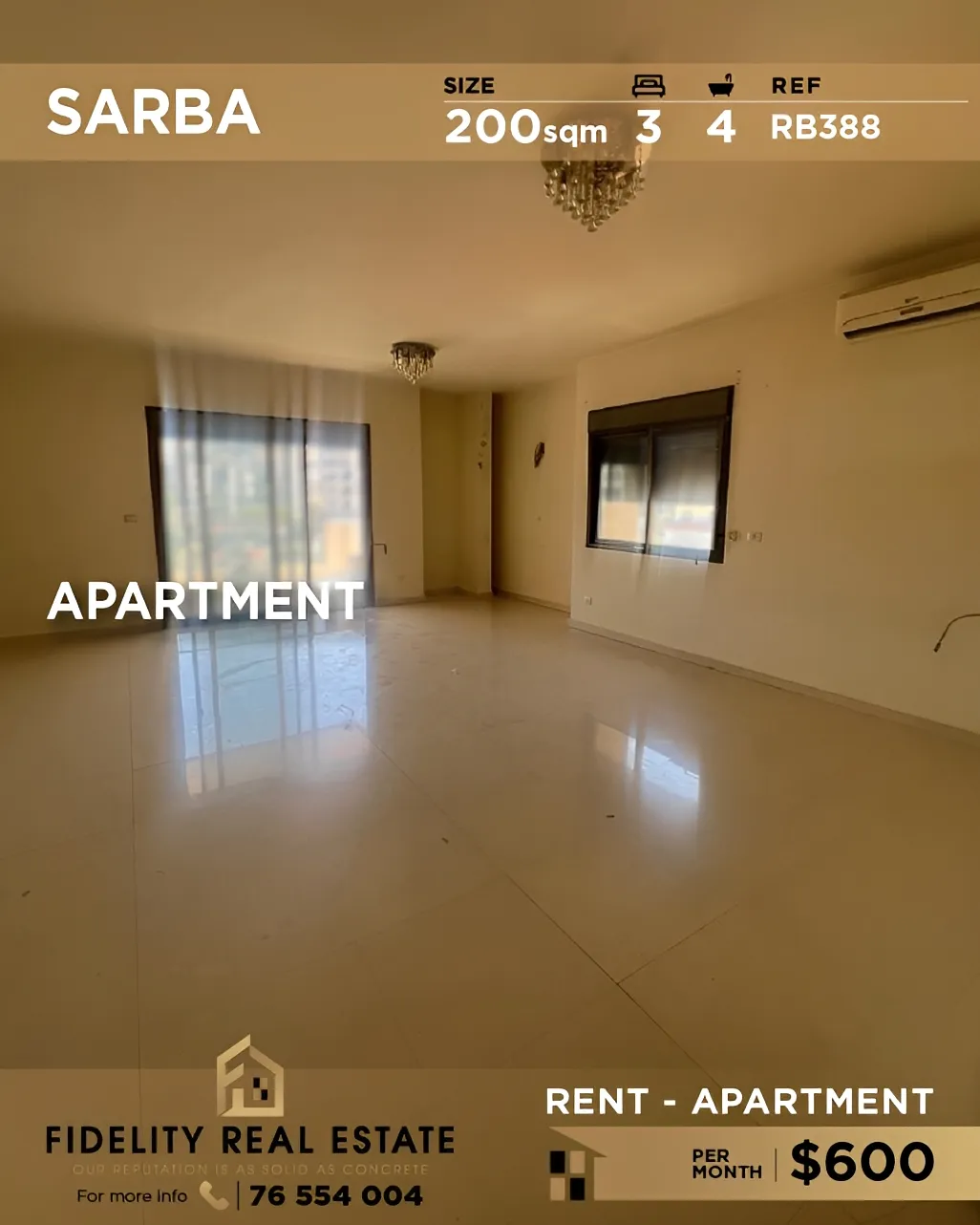 Apartment for rent in Sarba, Lebanon - 3 bed, 4 bath
