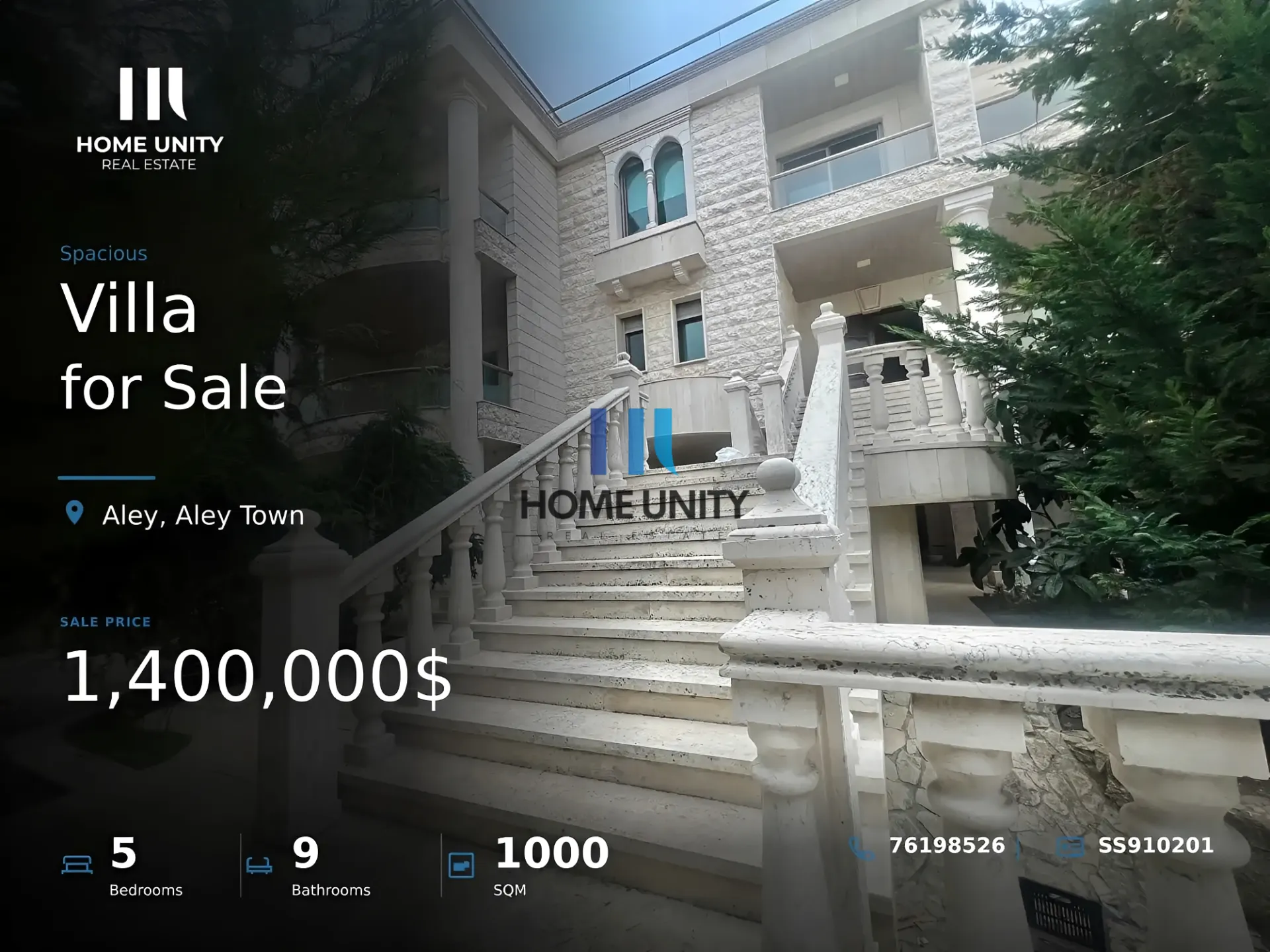 Villa for Sale in Aley