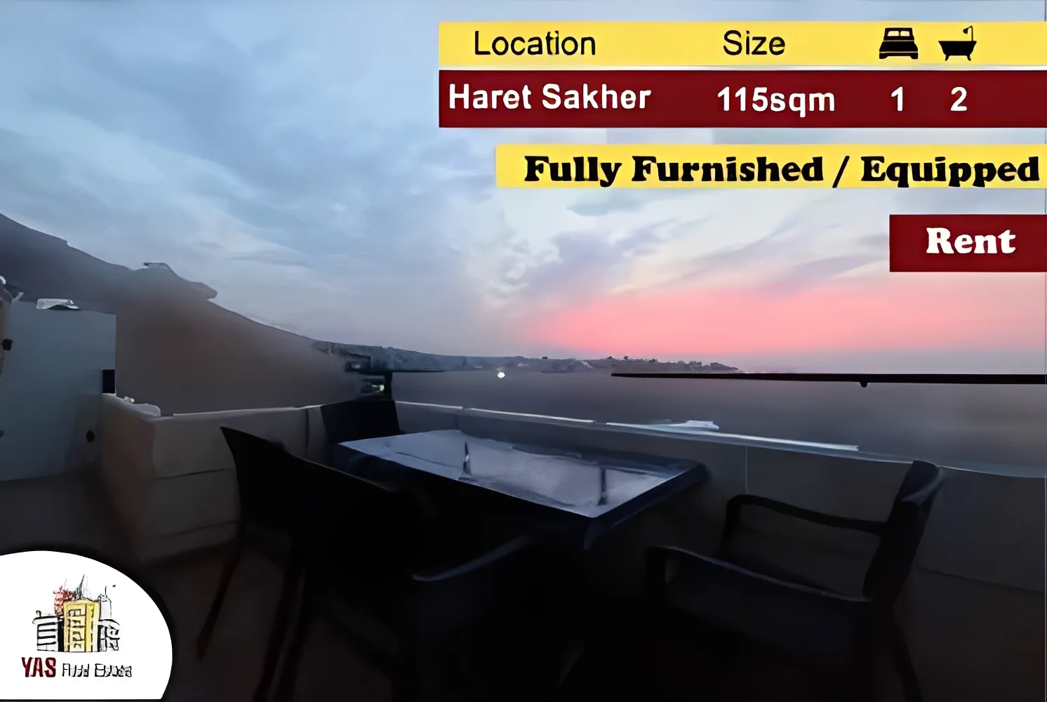 Apartment for Rent in Haret Sakhr - 1 bed, 2 bath