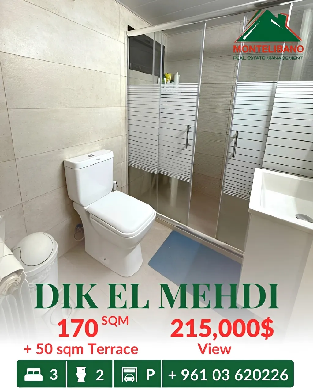 Apartment for sale in Dik El Mehdi, Lebanon