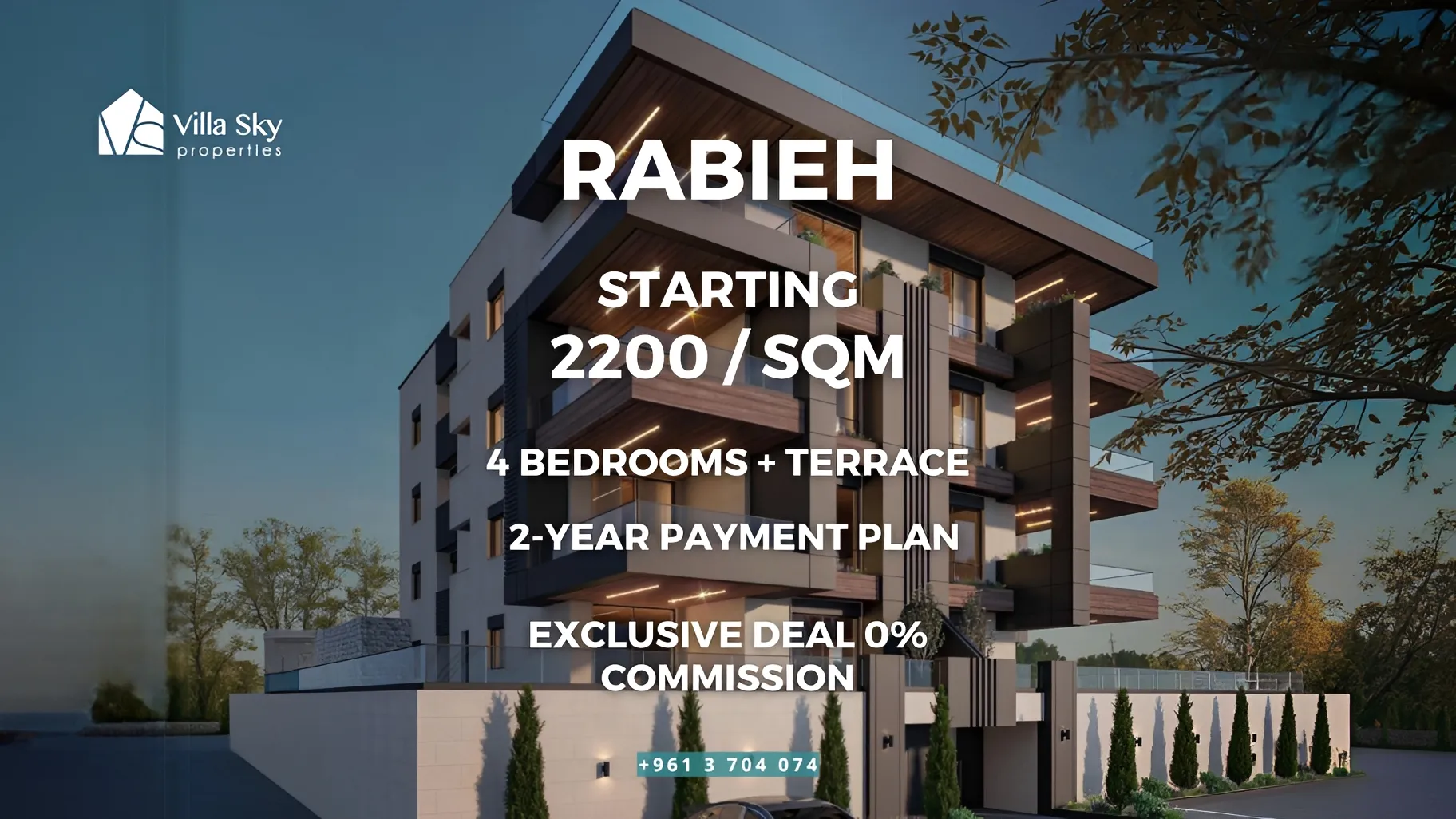 Apartment for sale in Rabieh