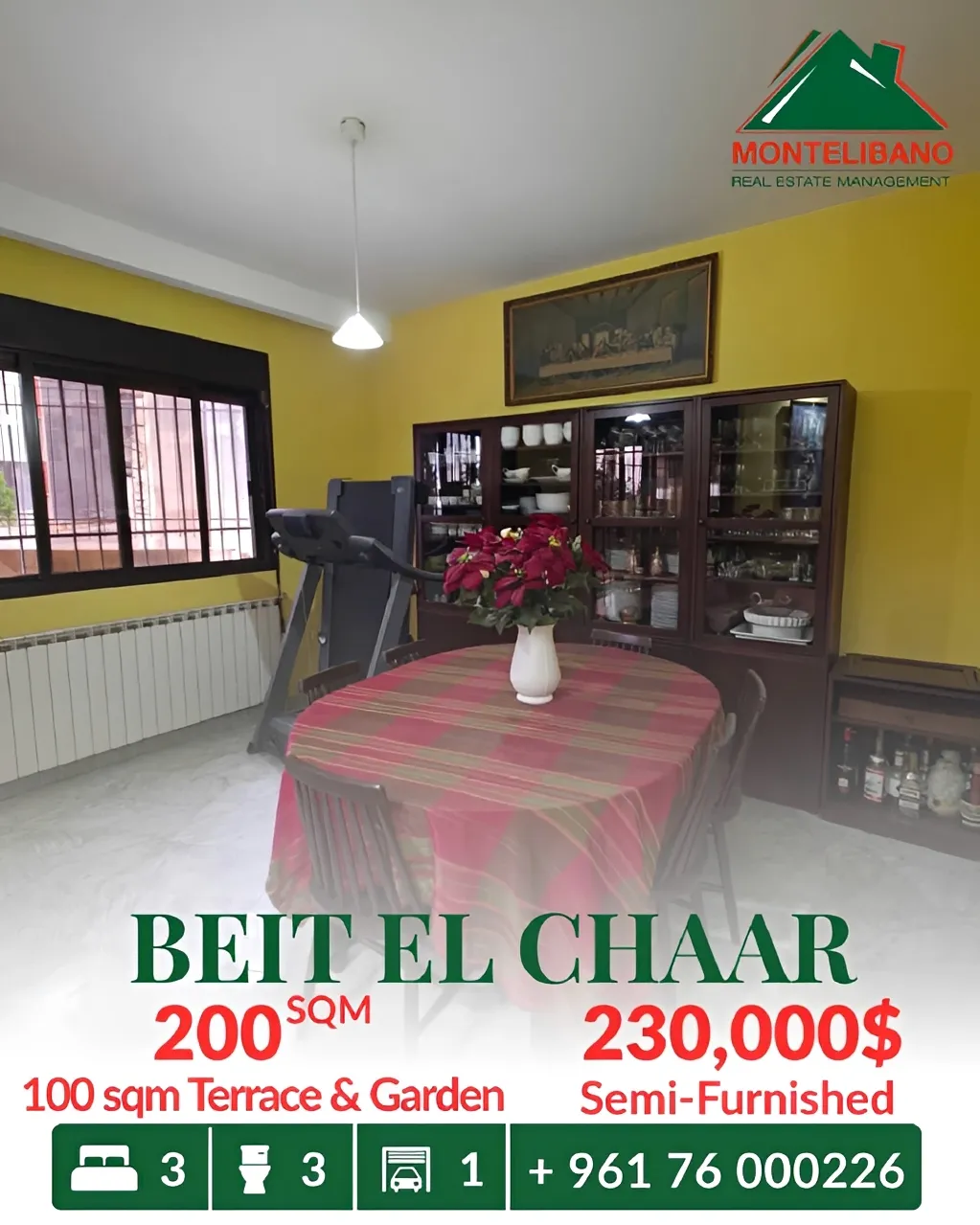 Apartment for sale in Beit El Chaar