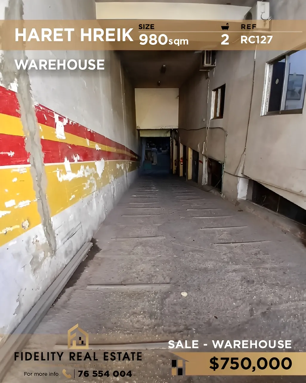 Warehouse for Sale in Haret Hreik, Lebanon