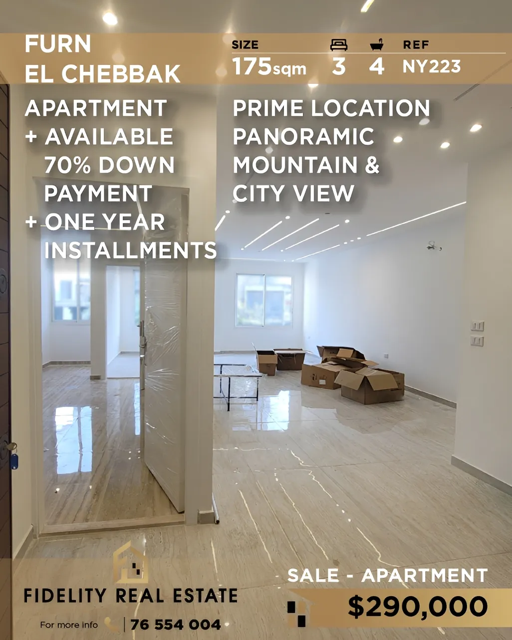 Apartment for sale in Forn El Chebbak, Lebanon - 3 bed, 4 bath