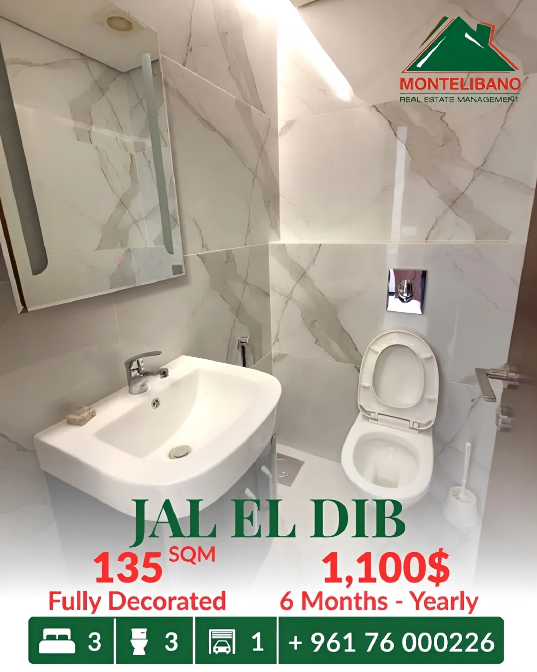 Apartment for rent in Jal El Dib