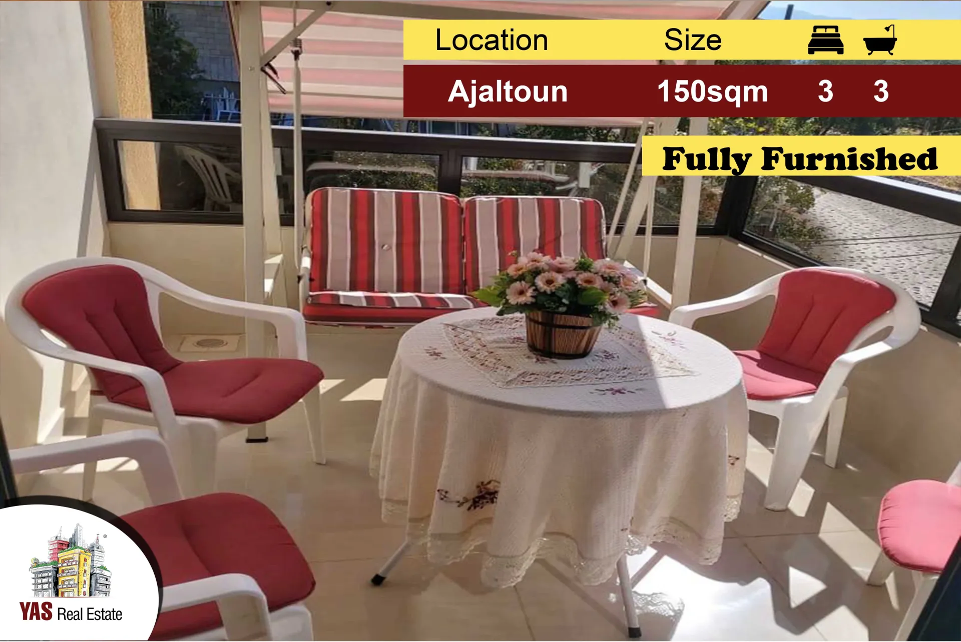 Apartment for Sale in Ajaltoun - 3 bed, 3 bath