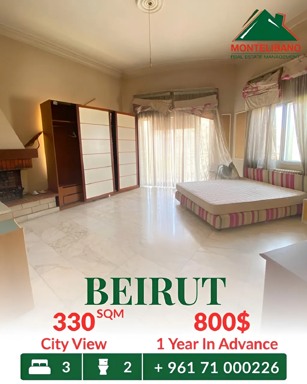 Apartment for rent in Beirut, Lebanon
