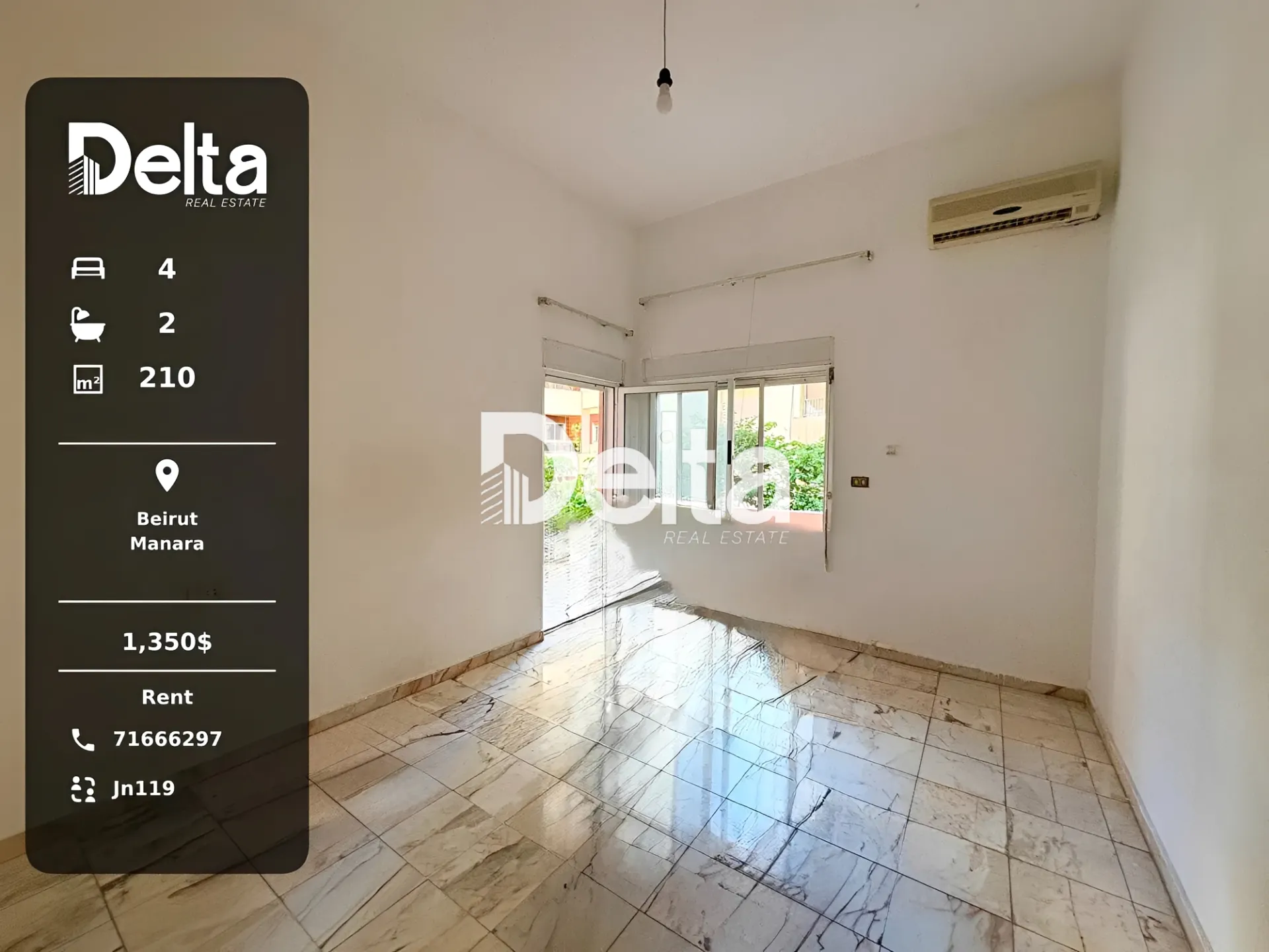 Apartment for rent in Manara, beirut, lebanon - 4 bed, 2.0 bath